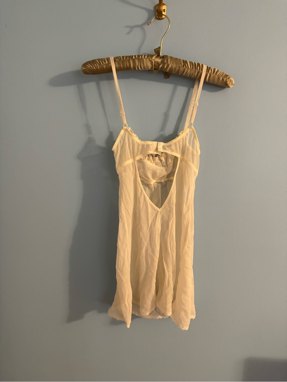 vintage victoria’s secret 100% silk ivory slip dress with lace detail size S - Picture 4 of 4
